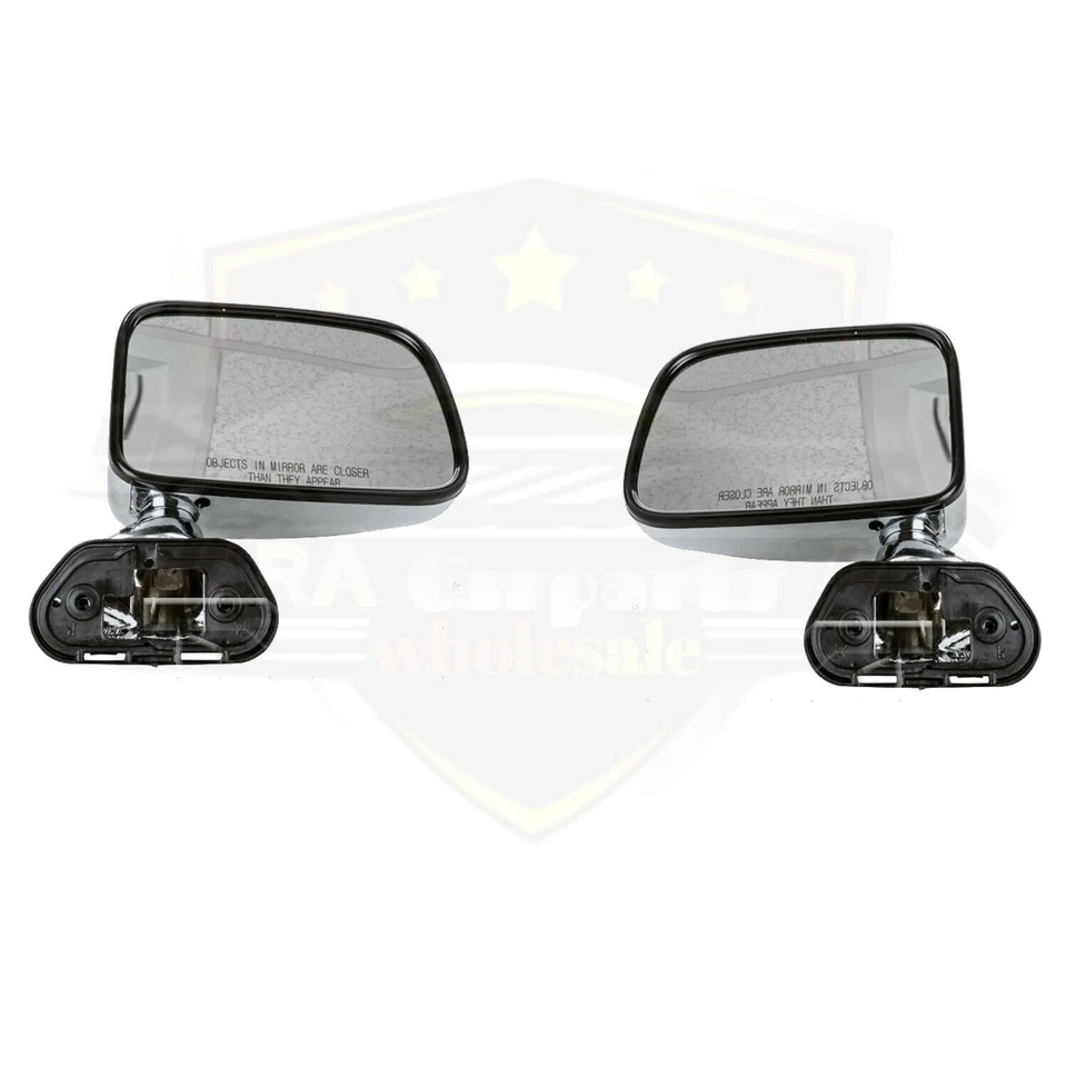 Manual Mirror Chrome Left & Right Set of 2 For 1989-1995 Toyota Pickup Foto 3 de 4