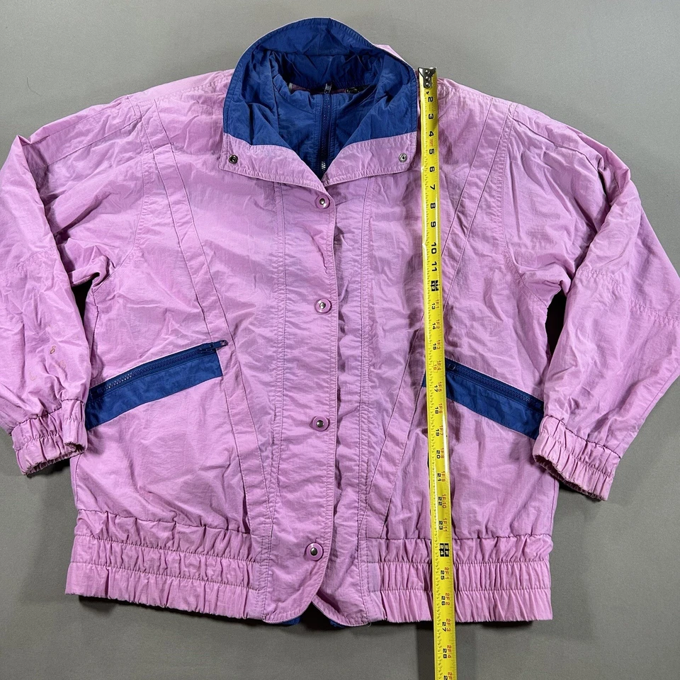 Jaqueta de chuva vintage London Fog color block rosa náutica anos 80 anos 90 masculina XS - Imagem 4 de 4