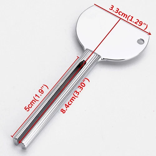 2 Stück Edelstahl Tube Zahnpasta Quetscher Schlüssel Spender Auswringer Squeeze Tool - Bild 4 von 7