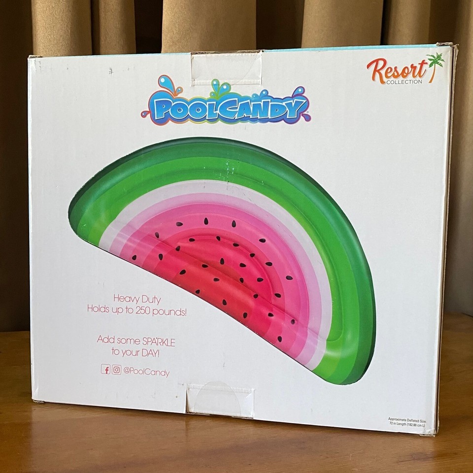 Poolcandy Resort Collection Water Hammock - 4-in-1 Palm Print Pool Float For Beach & Pool