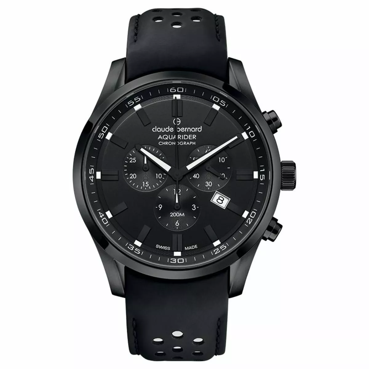 Claude Bernard 10222 37NC NINOB Men s Aquarider Black Quartz Watch