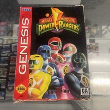 Mighty Morphin Power Rangers SEGA Genesis Authentic And CARDBOARD BOX ONLY