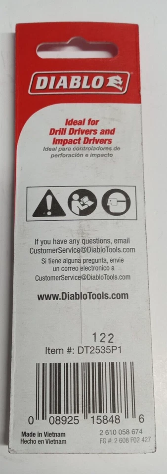 FREUD DT2535P1 3-1/2 DIABLO INSERT BIT T25 1/PK - Image 2 of 3