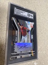 Dustin Pedroia MLB Boston Red Sox 2004 Donruss Draft Pick Auto Rookie - SGC 10