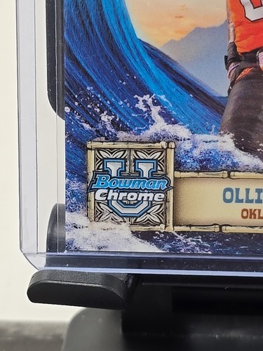 Universidad Bowman 2024 cromo #BK-3 Ollie Gordon Big Kahuna SSP estado de Oklahoma - Imagen 5 de 6
