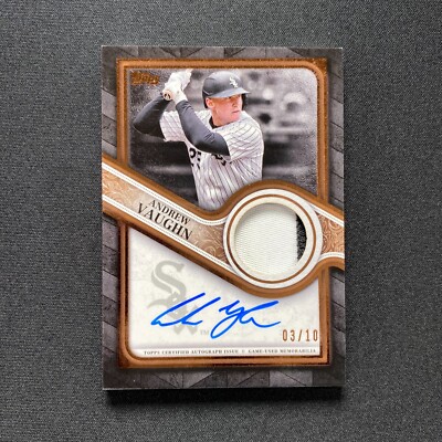 2023 Topps Series 2 Andrew Vaughn /10 Reverence Patch Auto White Sox #TRAP-AV