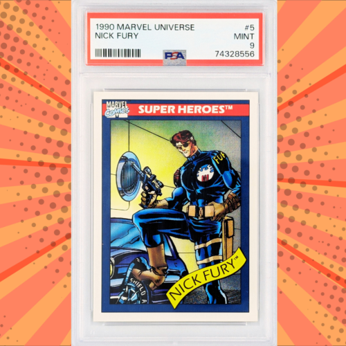 1990 MARVEL UNIVERSE #5 NICK FURY GRADED PSA 9 - Picture 1 of 3