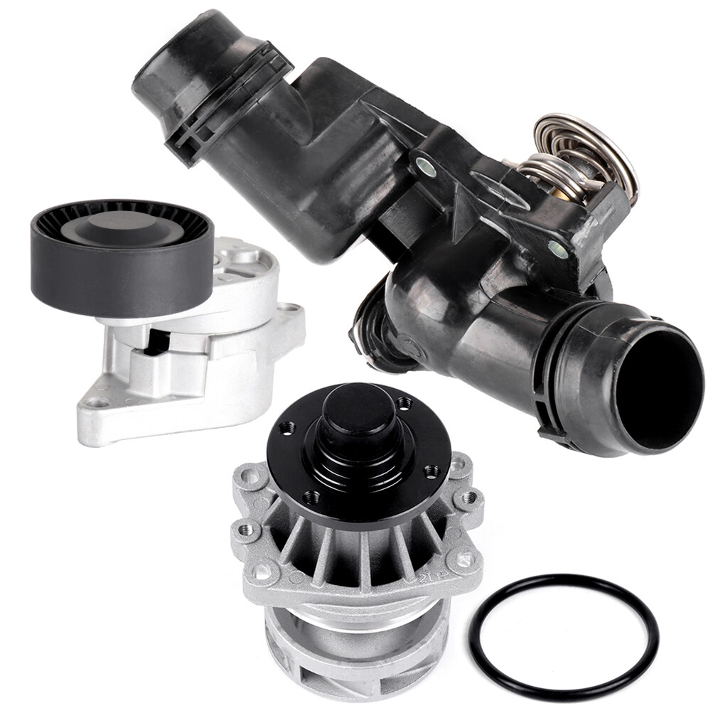 Water Pump With Thermostat & Bolts Kit For BMW 128i 325i 328i 528i 530i X3 - TOP11 Direct Replacement