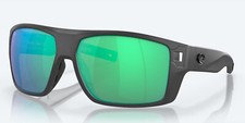 Costa Del Mar Diego Matte Gray / Green Mirror Polarized Glass 580G - NEW