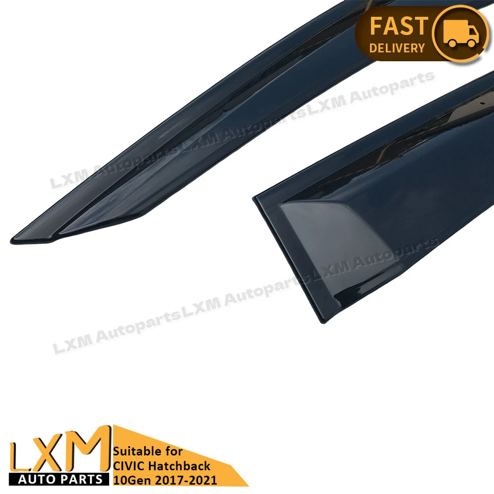 Luxury Weather Shields Weathershields for Honda Civic Hatchback 2017-2021 — 第 3/4 张图片