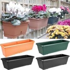 Large 72cm Garden Plastic Trough Balcony Planter Flower Plant Pot Tub Window Box