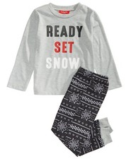 NWT Family PJs Matching For Kids 2T-3T Ready Set Snow Pajama Set