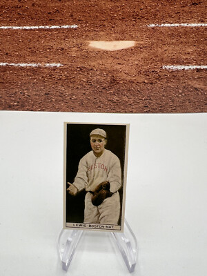 1912 Replica Tobacco Card Irving Lewis #T-207 Boston NL Rarest Of The 200  Cards