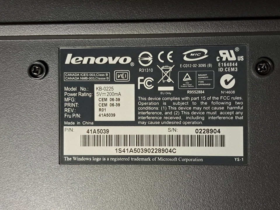 Lenovo Preferred Pro Full Size PS2 Wired Keyboard 41A5039 **NEW in BOX - Image 4 of 4