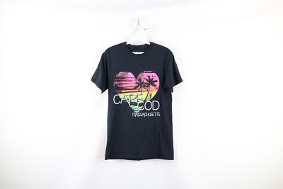 Vintage Streetwear Womens Small Faded Spell Out Cape Cod Massachusetts T-Shirt