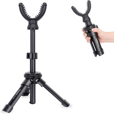 Portable Shooting Rest Tripod Rifle Stand for Range, 360 Rotation V Yoke Holder