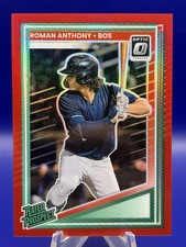 2025 Donruss Optic Roman Anthony /99 Red Prizm #155 Red Sox Rookie Card 