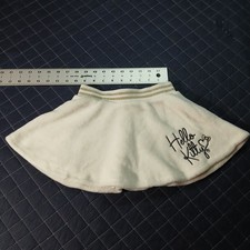 Hello Kitty Ivory Fleece Skater Skirt Girls Ribbed Waist Embroidered Logo
