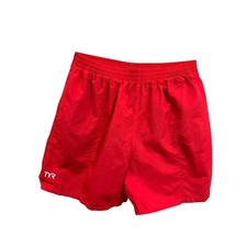 XXL TYR Men's Classic Deck Swim Shorts Trunks Pull On Red New UPF 50