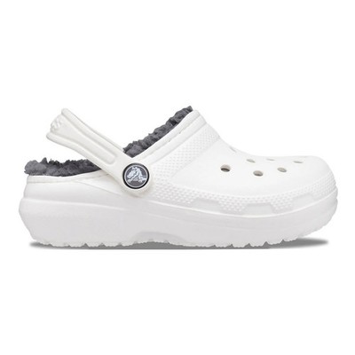 Crocs Hausschuhe Classic Lined Clog Kleinkind weiß/grau