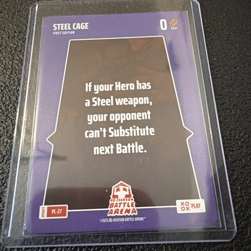 Steel Cage 2025 Bo Jackson Battle Arena Alpha Update Play Card SP #PL-27
