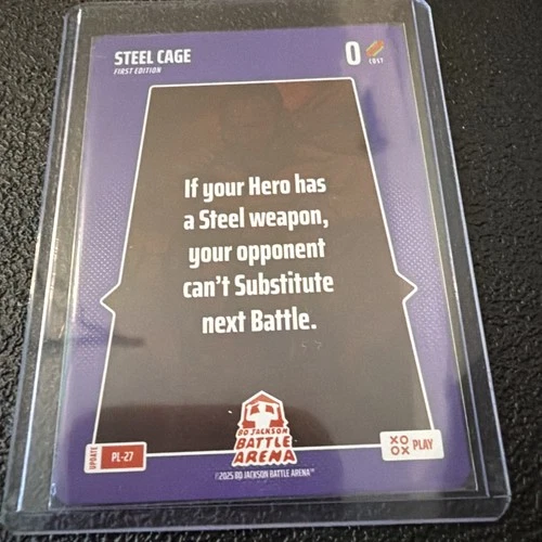 Steel Cage 2025 Bo Jackson Battle Arena Alpha Update Play Card SP #PL-27