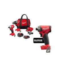 Milwaukee 3693-22CXvHD M18 Compact Brushless 2-Tool Combo Kit w/ Surge Driver
