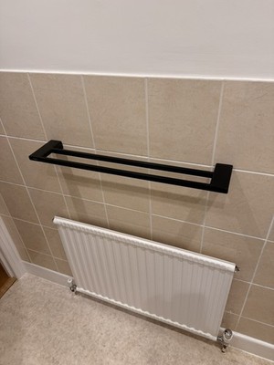 hansgrohe AddStoris Doppel Badetuchhalter, schwarz matt, 41743670 