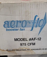 Aero-Flo Booster Fan Model AF-12  Sim. to Diversitech  AF-12 Tjernlund EF-12