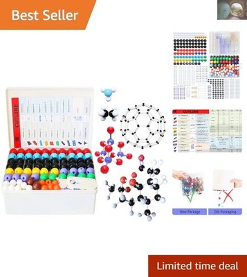 3D Chemistry Molecular Model Kit - 444 Pieces for Enhanced Learning Experience