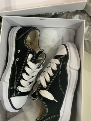 Maison Mihara Yasuhiro Black Canvas Low Top Sneakers | eBay