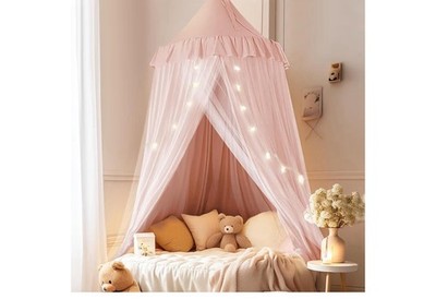 Little dove Bed awning w/star lights double layer awning for bed princess tent