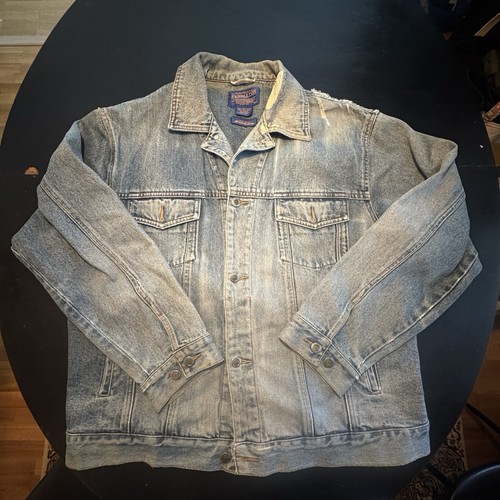 VTG Pendleton Denim Wool Jacket High Grade Western Wear Aztec Sz XL 25/27’ - Picture 3 of 11