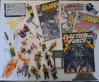 G.I. JOE jackpot Action Figures Comic Books Lot Weapons Vehicle Parts Fang Bomb!