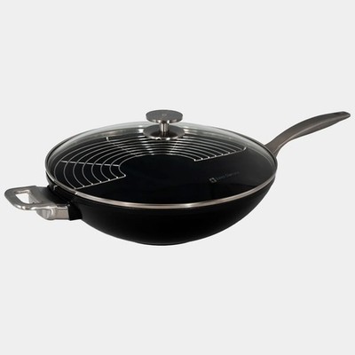 Swiss Diamond CHD Nonstick Wok with Glass Lid, 12.5-Inch
