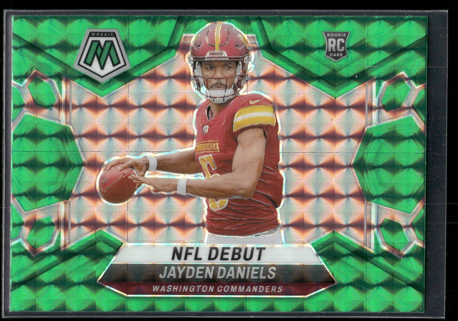 #272 Jayden Daniels 2024 Panini Mosaic Mosaic Green
