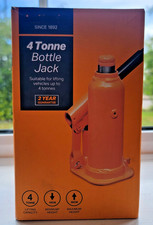 Halfords 4 Tonne Bottle Jack Heavy Duty - 36cm High Vehicle Car Lift 2.7cm Head