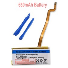 iPod Classic 6th 7th Gen 80GB 120GB 160GB Thin Replacement Battery 650mAh