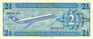 Netherlands Antilles 2 1/2 Gulden 1970 UNC