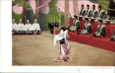 Ak Japanisches Tanz-Schauspiel, Kabuki, Kikugoro Onoe, Nagauta... - 4837804