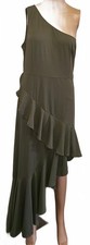 Baosuu Bae Women's Ruffle Olive Green Bodycon Sexy XXL Fashion Sassy Dress