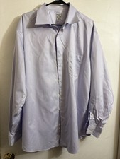 Pronto Uomo lavender cotton men's long sleeve dress shirt 17 1/5 34/35