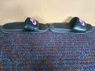 Nike Cushioned Slip-On Slide Sandals Black/Pink Logo Womens US 9 — photo 4