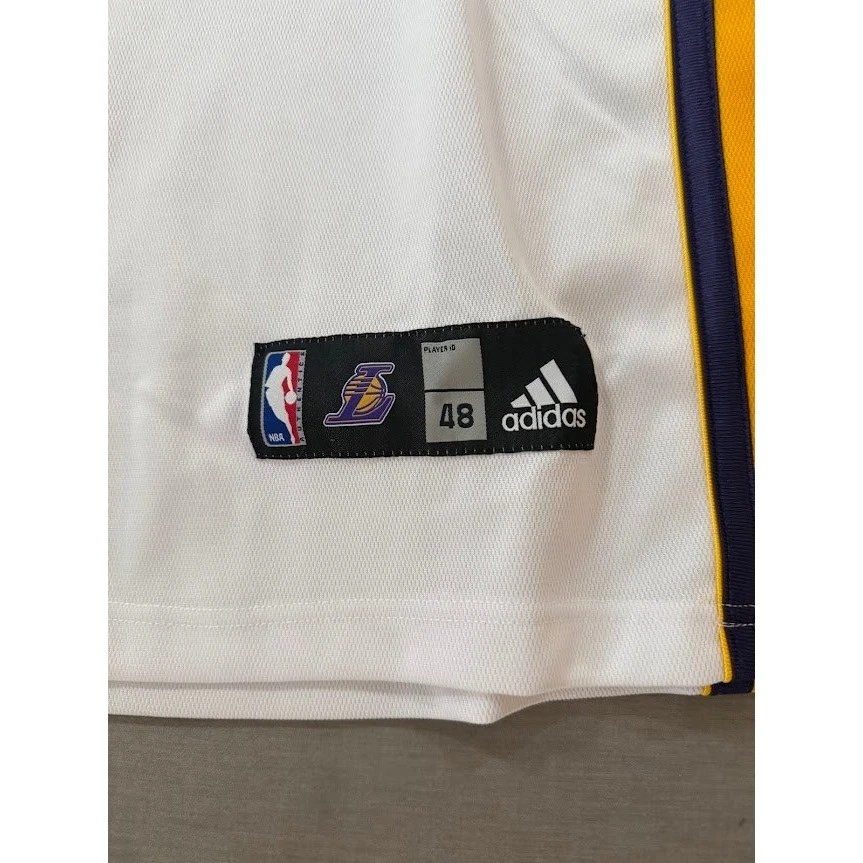 Camiseta deportiva de baloncesto #37 de las finales de la NBA Adidas de Los Angeles Lakers 48 XL blanca Foto 2 de 4