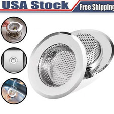 2x 4.5" Kitchen Sink Strainer Stopper Stainless Steel Drain Basket Waste Plug