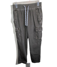 James Perse Women's Cargo Pant Cotton High Rise Pull In Drawstring Size 0/XS