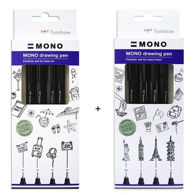 Fineliner MONO drawing pen, Set Bundle, Pigmenttinte, Wasser und Lichtresiste...
