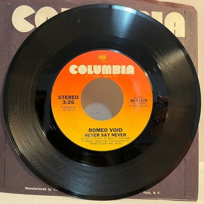 ROMEO VOID - Never Say Never / Guards (1981) - 7'' Vinyl Record 45RPM - EX