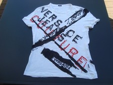 Ittierre Versace Damen T-Shirt Gr. XL (L) - weiß rot schwarz mit Schriftzug