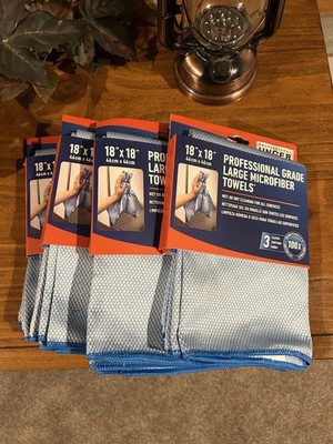 4x Unger 18''x18'' Microfiber Cleaning Cloth (3pc) 12 TOTAL - Professional Grade